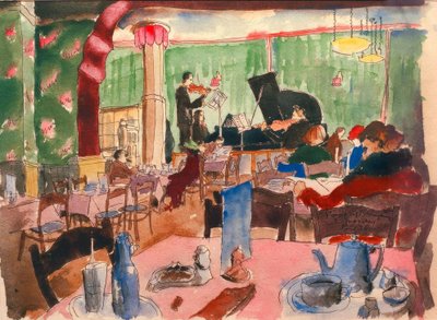 Würzburg, Königscafe by Carl Grossberg